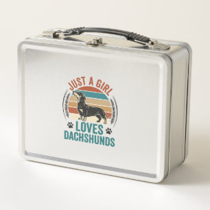 Dachshund Lover Shirt Vintage Sunset Dog Graphic_1 Metal Lunch Box