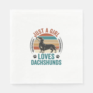 Dachshund Lover Shirt Vintage Sunset Dog Graphic_1 Napkin