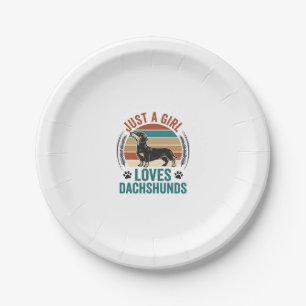 Dachshund Lover Shirt Vintage Sunset Dog Graphic_1 Paper Plate