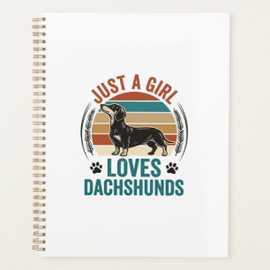 Dachshund Lover Shirt Vintage Sunset Dog Graphic_1 Planner