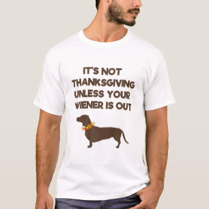 Dachshund Lover Thanksgiving Day Dog Owner Weenie  T-Shirt