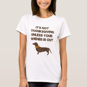 Dachshund Lover Thanksgiving Day Dog Owner Weenie T-Shirt