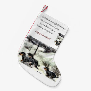 Dachshund Lovers Christmas Small Christmas Stocking