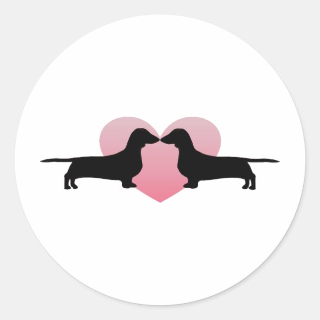 Dachshund Lovers Classic Round Sticker (Front)