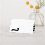 Dachshund Lover's Dinner Party Place Card<br><div class="desc">Cute dachshund drawing table setting place cards for a dinner party gathering among dachshund lovers.</div>