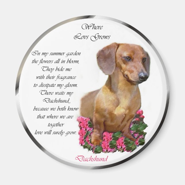 Dachshund Lovers Doxie Magnet (Front)