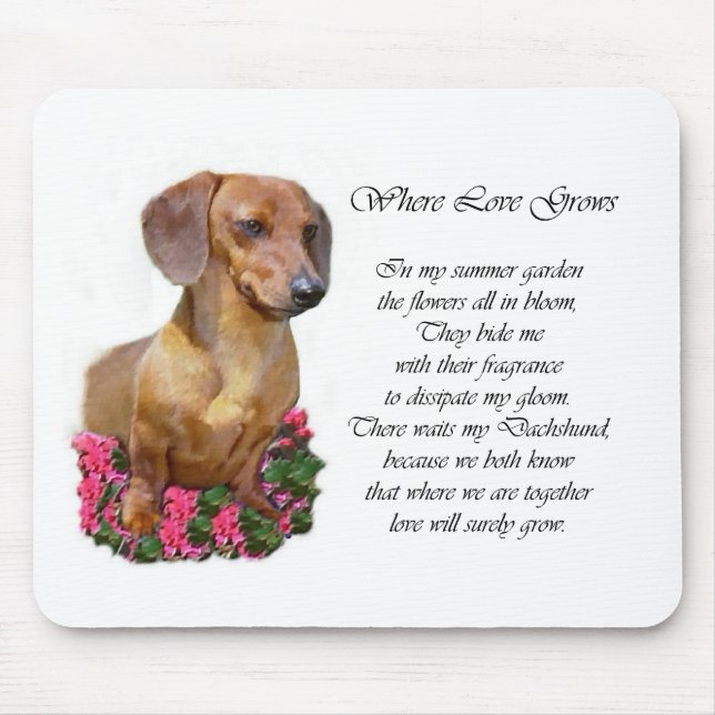 Dachshund Lovers Gifts Mouse Mat (Front)