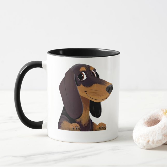 Dachshund Lovers Mug (With Donut)