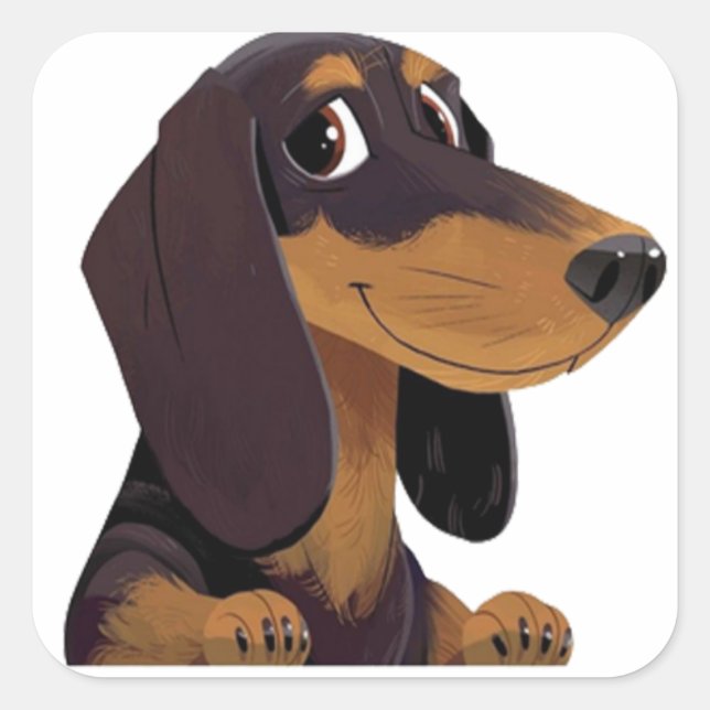 Dachshund Lovers Square Sticker (Front)