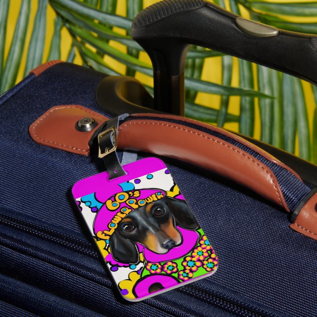 DACHSHUND  LUGGAGE TAG (Front Insitu 1)