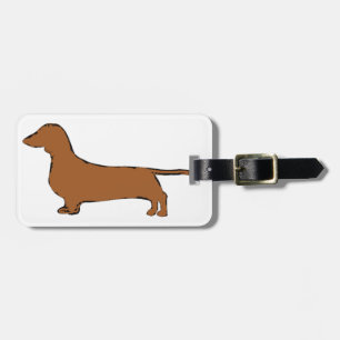 dachshund luggage tag