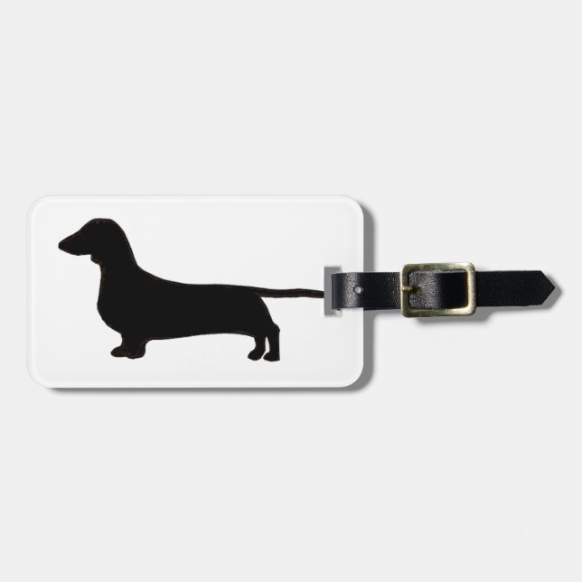 dachshund luggage tag (Front Horizontal)