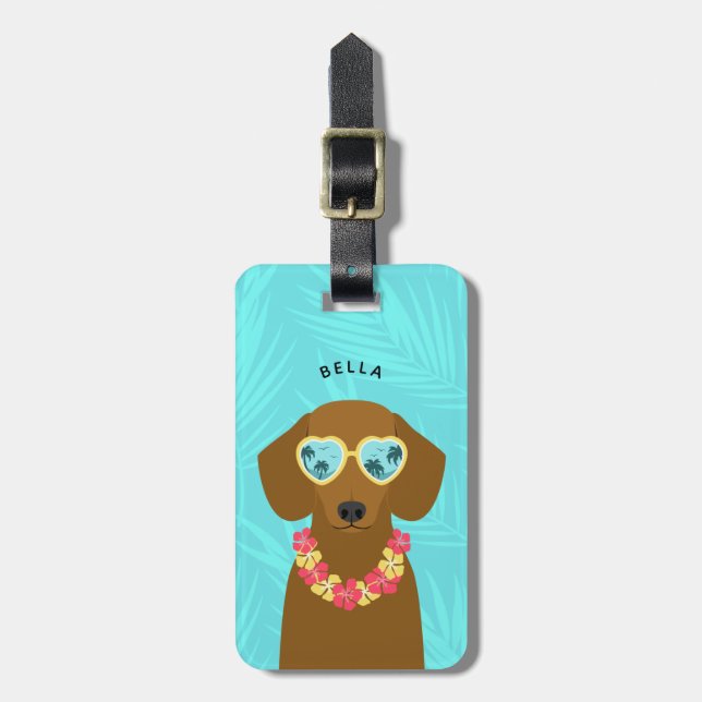 Dachshund Luggage Tags (Front Vertical)