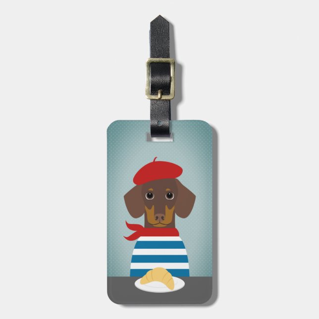 Dachshund Luggage Tags (Front Vertical)