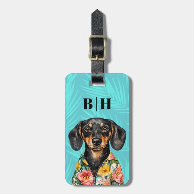 Dachshund Luggage Tags (Front Vertical)
