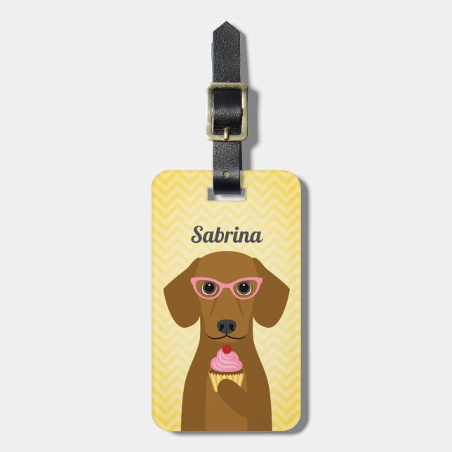 Dachshund Luggage Tags (Front Vertical)