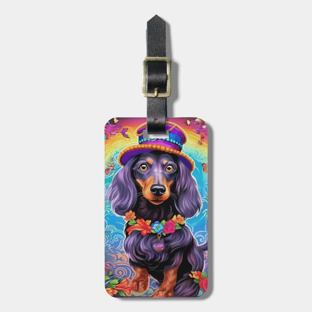 Dachshund Luggage Tags (Front Vertical)