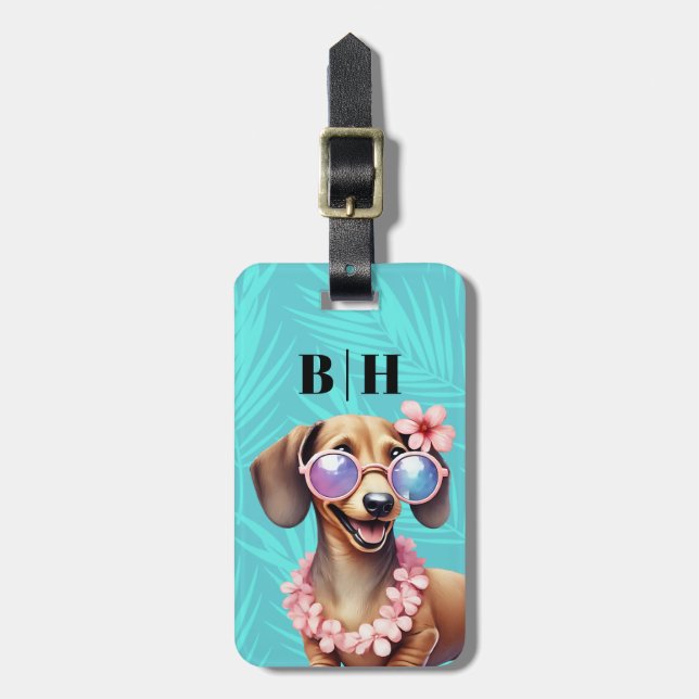 Dachshund Luggage Tags (Front Vertical)