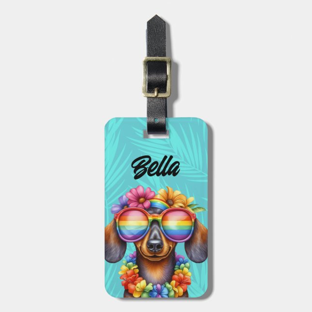 Dachshund Luggage Tags (Front Vertical)