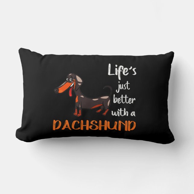 Dachshund Lumbar Cushion (Front)