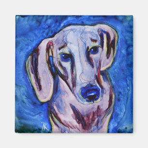 Dachshund Magnet - "Lavender Doxie"