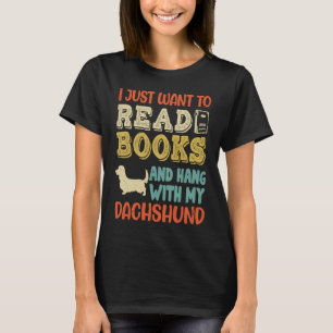 Dachshund Mama Ich Will Only Read Books Hanging Do T-Shirt