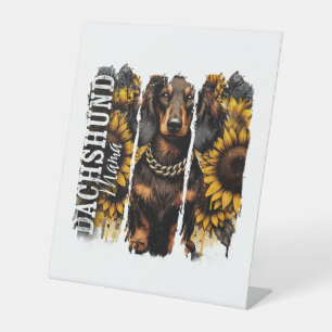 Dachshund Mama Pedestal Sign