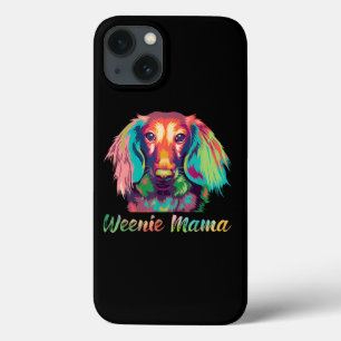 Dachshund Mama Wiener Dog Pink Flowers Cute Weenie iPhone 13 Case