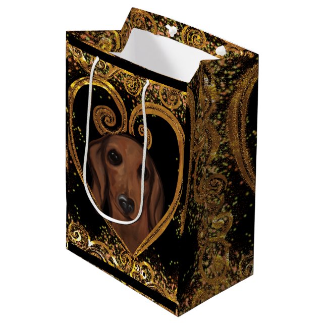 DACHSHUND   MEDIUM GIFT BAG (Front Angled)
