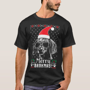 Dachshund Merry Barkmas Christmas Gif T-Shirt
