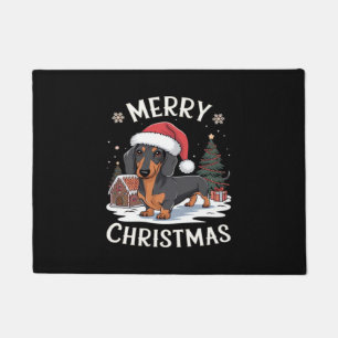 Dachshund Merry Christmas Classic T-Shirt Doormat