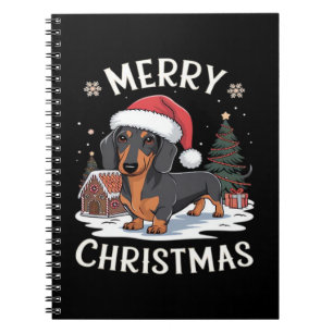 Dachshund Merry Christmas Classic T-Shirt Notebook