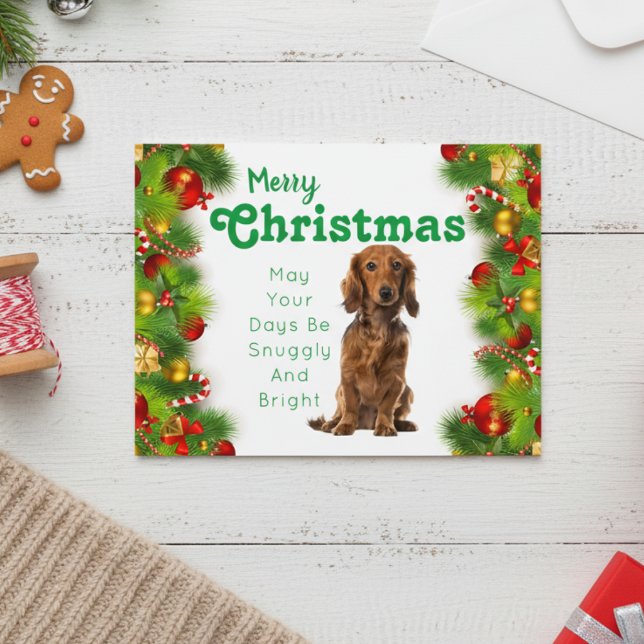 Dachshund Merry Christmas Holiday Card (Dachshund Merry Christmas Holiday Card)