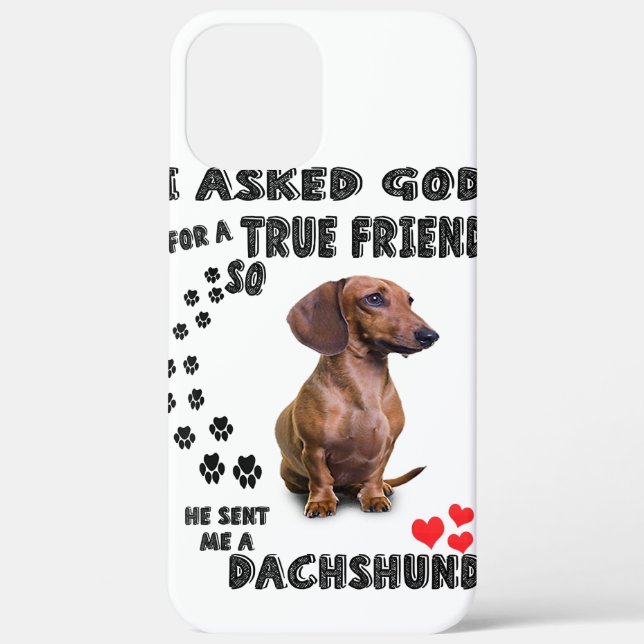 Dachshund Miniature Gift, Sausage Dog, Weenie Wog, Case-Mate iPhone Case (Back)