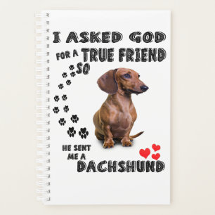 Dachshund Miniature Gift, Sausage Dog, Weenie Wog, Planner