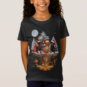 Dachshund Mirror Ornament Decoration Christmas Tre T-Shirt