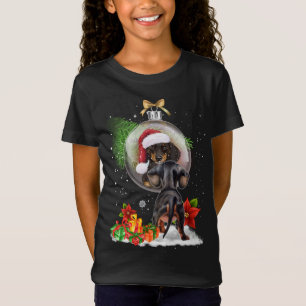 Dachshund Mirror Ornament Decoration Christmas Tre T-Shirt