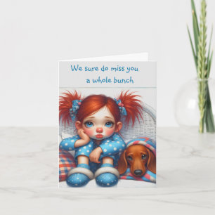 Dachshund Miss You Card