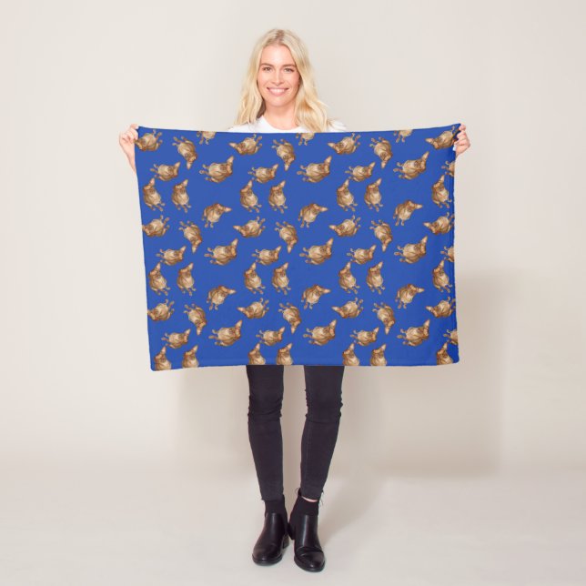 Dachshund Mix Dog  Fleece Blanket (In Situ)
