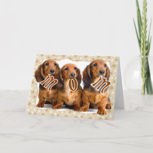 DACHSHUND MOM CARD (Front)