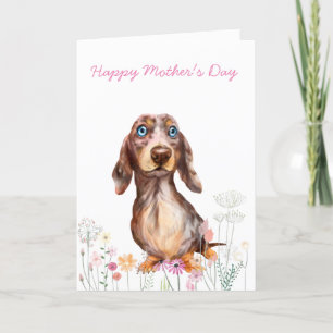 Dachshund Mother's Day Card
