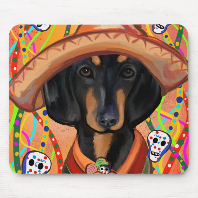 DACHSHUND     MOUSE MAT (Front)