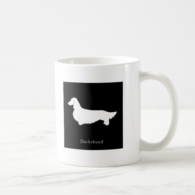 Dachshund Mug (Black Long Hair Version 2) (Right)
