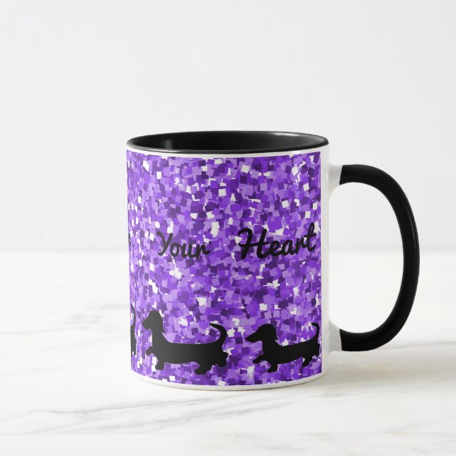 Dachshund Mug Doxie Gift Wiener Dog Silhouette (Right)