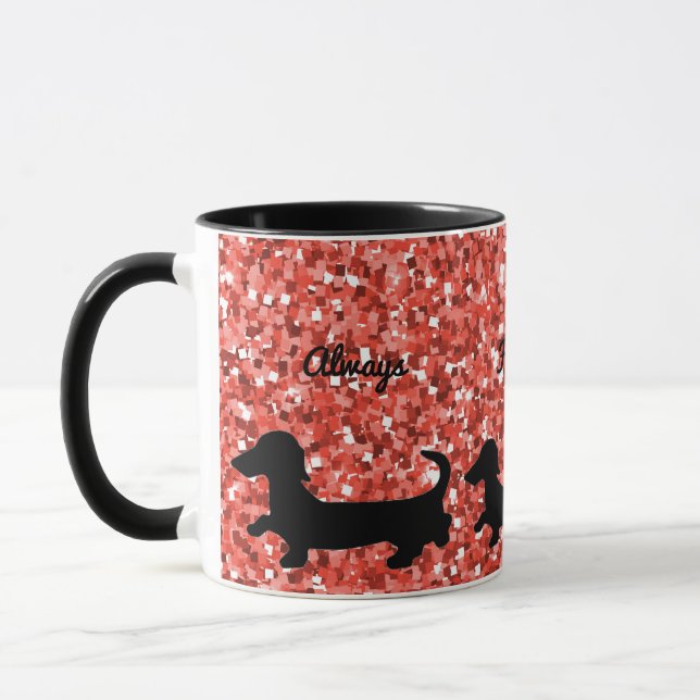 Dachshund Mug Follow Your Heart Doxie Lover Gift (Left)