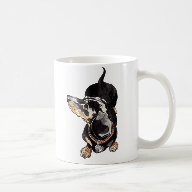 dachshund mug with paw prints (Right)