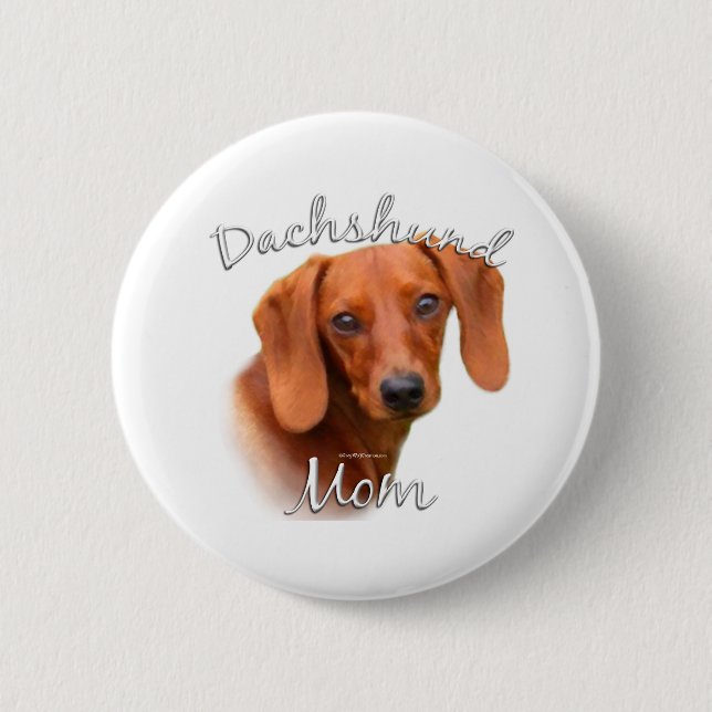 Dachshund Mum 2 6 Cm Round Badge (Front)