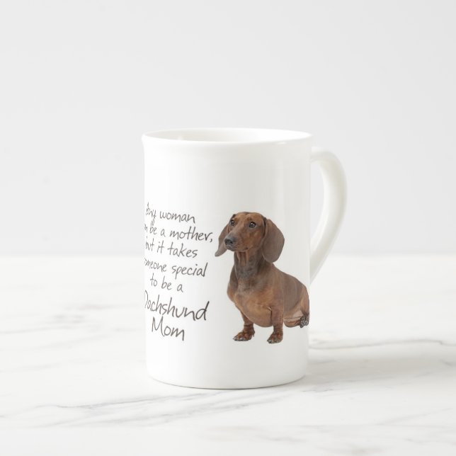 Dachshund Mum Bone China Mug (Front Right)