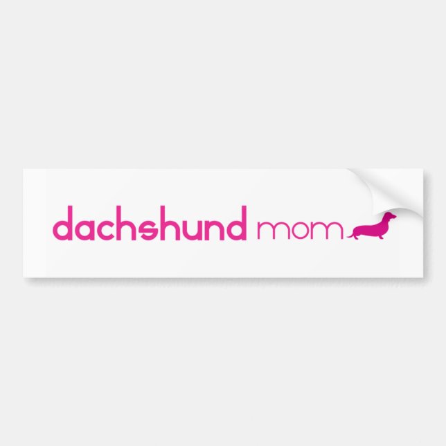 Dachshund Mum Bumper Sticker (Front)