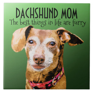 Dachshund Mum Ceramic Tile